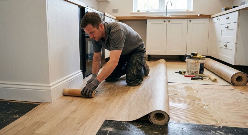 Sheet Linoleum Installation in Coventry, RI