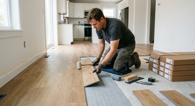 Vinyl Plank Floor Installation in Fall River, MA